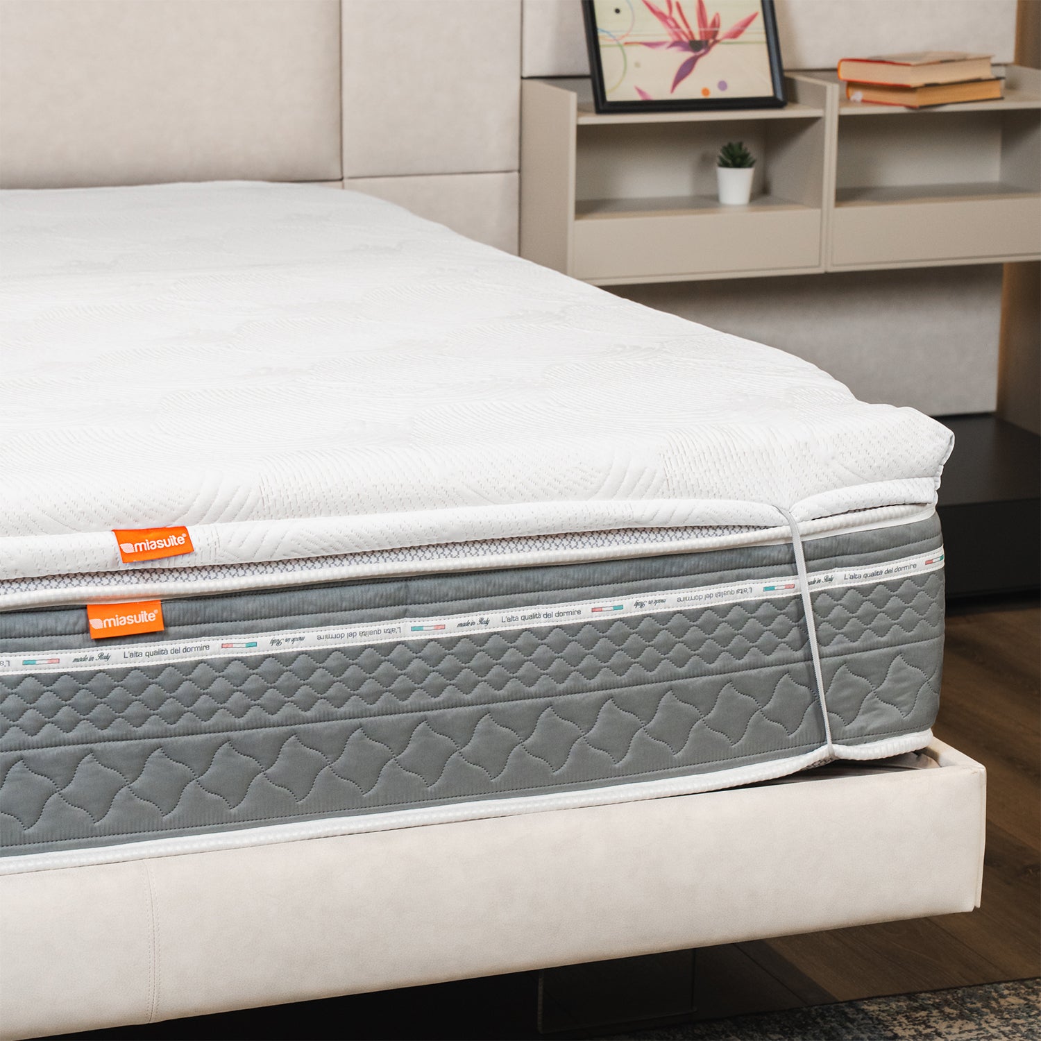 foto del prodotto topper memory foam 160x200 alto 5 cm, a portanza differenziata, sfoderabile correttore h5