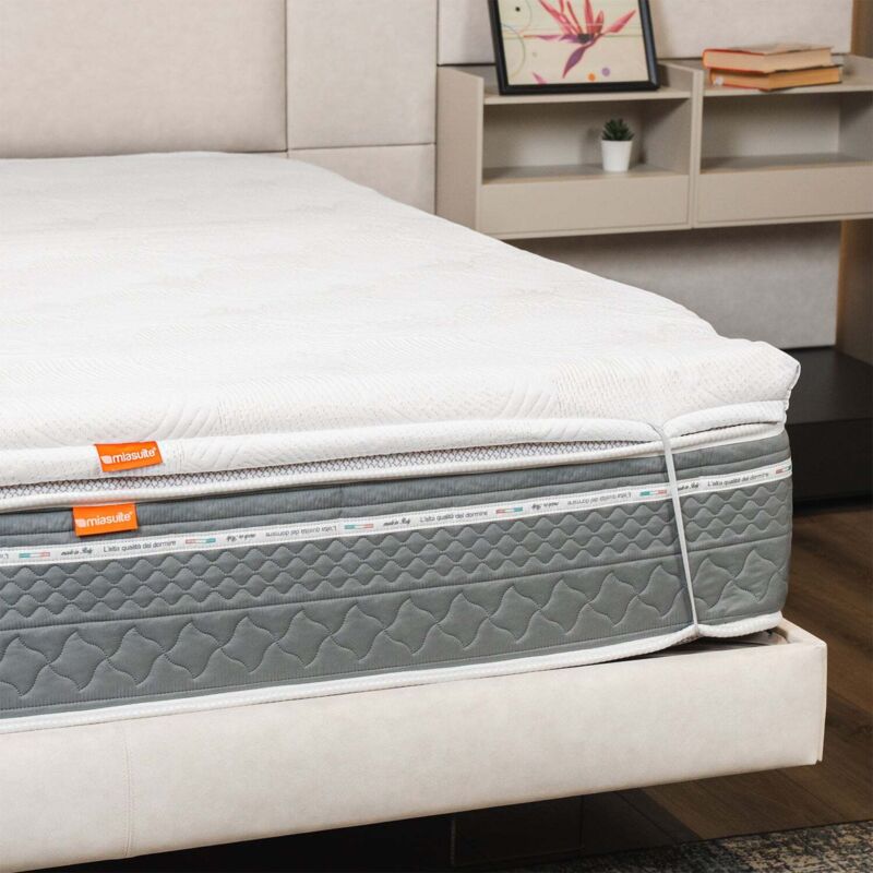foto del prodotto topper memory foam 180x200 alto 5 cm, a portanza differenziata, sfoderabile correttore h5