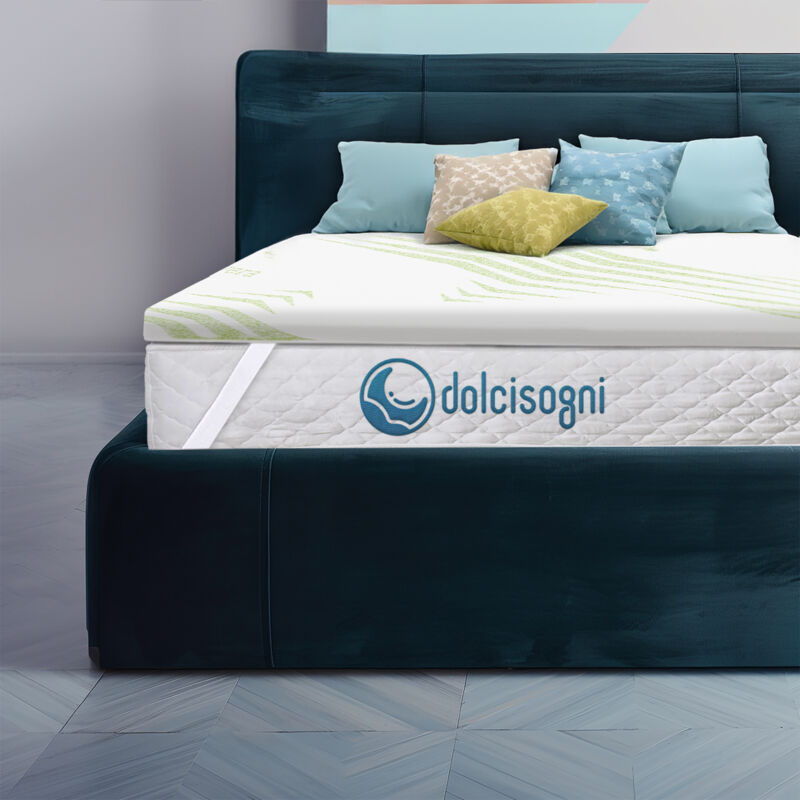 immagine 0 del prodotto topper singolo 80x190 7 cm memory foam 100 , oeko tex e certipur topper materasso singolo, fodera in aloe vera sfoderabile, topper letto singolo