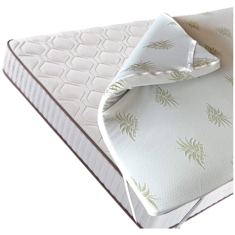 foto del prodotto topper singolo in memory foam con aloe 80x190 cm