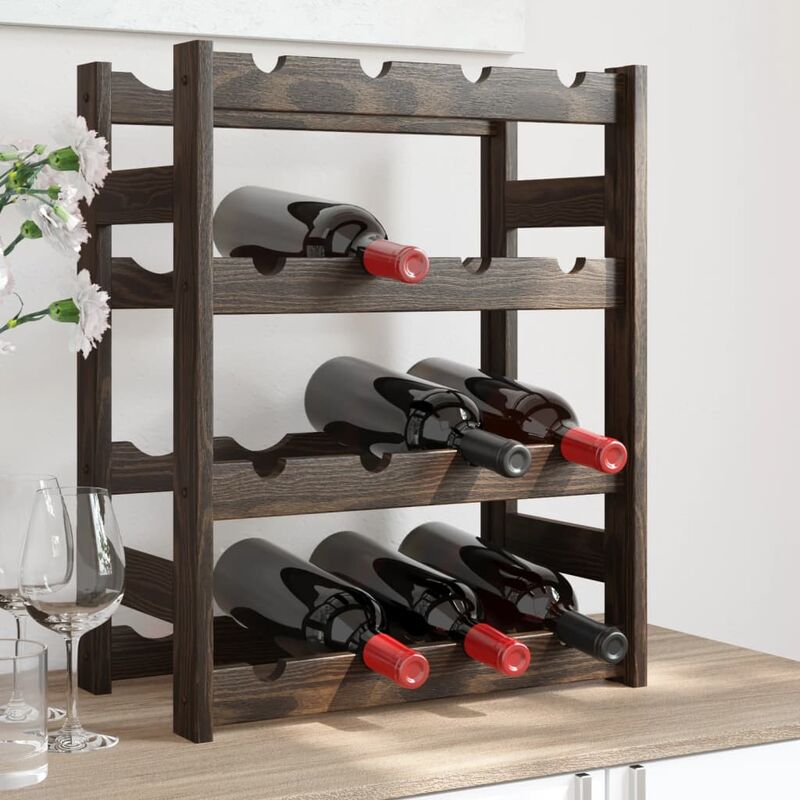 foto del prodotto torana furniture limited portabottiglie per 16 bottiglie nero legno