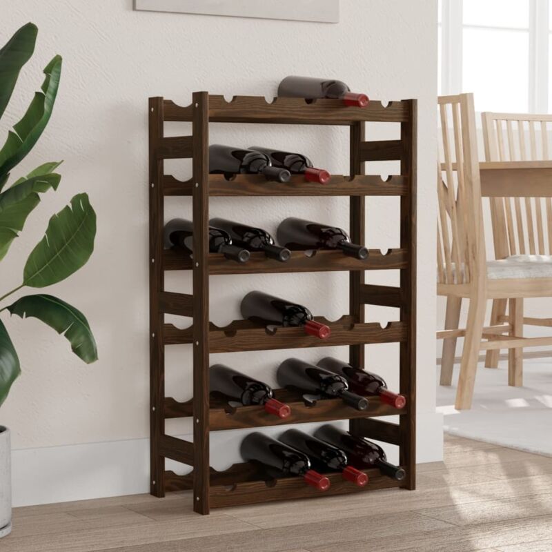 foto del prodotto torana furniture limited portabottiglie per 30 bottiglie marrone legno