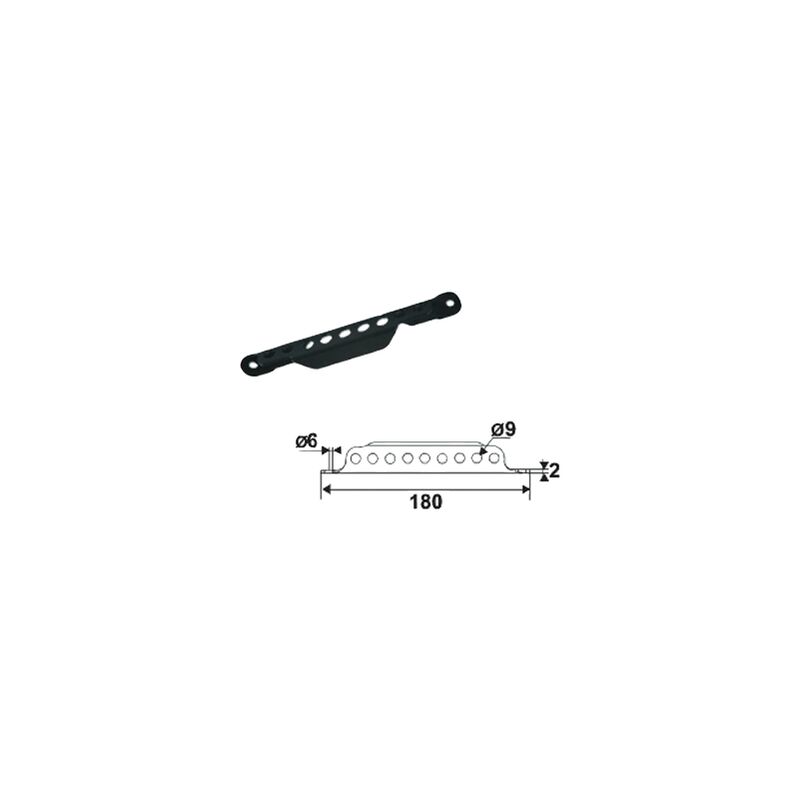 foto del prodotto torbel cataforesi rack singolo per gancio su piastra a 9 fori nero 9241054
