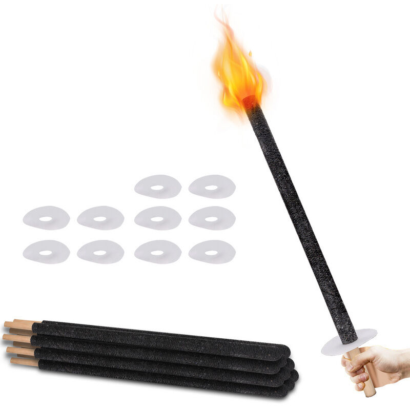 foto del prodotto torce 42cm cuore di fiamma torcia per bambini torcia di cera tempo di combustione 45 min. 100x randaco