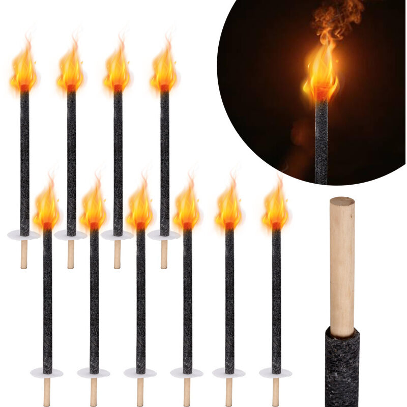 foto del prodotto torce 42cm cuore di fiamma torcia per bambini torcia di cera tempo di combustione 45 min. 10x randaco