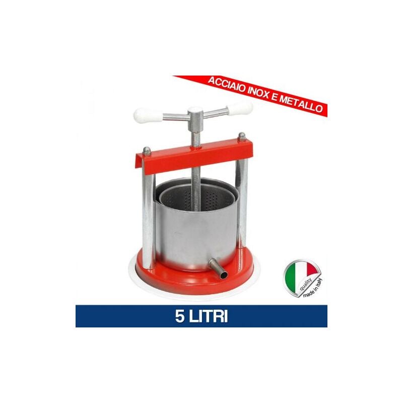 foto del prodotto torchietto torchio premitutto pressa acciaio inox alluminio liquore 18590v 5 lt acciaio inox e metallo 21179 