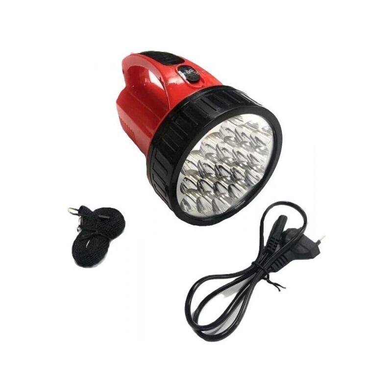 foto del prodotto torcia a 19 led ricaricabile alta luminosit con fascio luce diretto e intenso