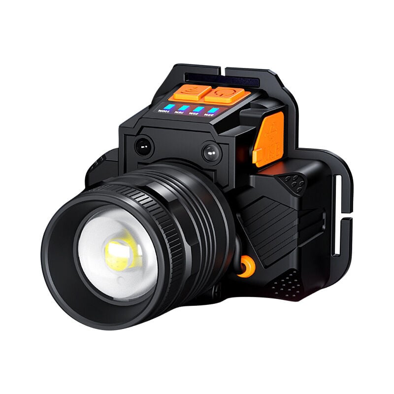 foto del prodotto torcia a induzione headlampbank, lampada frontale ricaricabile, faro a led super luminoso