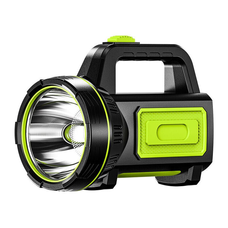 foto del prodotto torcia a led ultra potente usb ricaricabile 6000mah con luce laterale torcia impermeabile ad alta potenza per escursionismo di emergenza caccia in