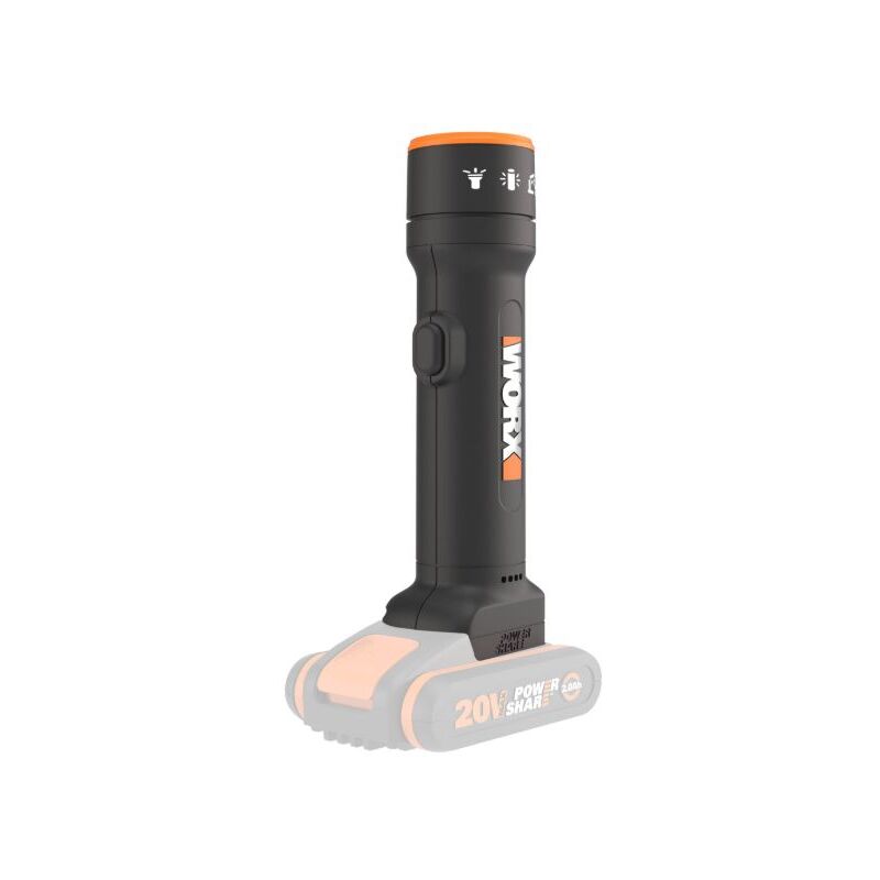 foto del prodotto torcia a led worx wx027.9 510-480-220-120 lumen 20v batteria e carica esclusi