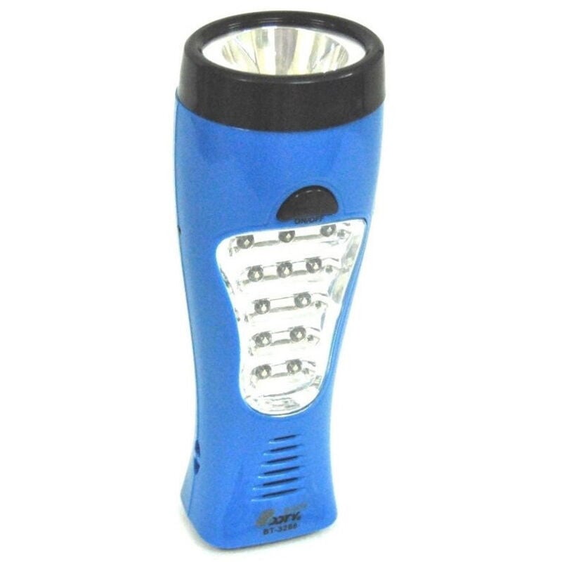 foto del prodotto torcia bt 3288 led luce portatile ricaricabile con radio fm trade shop traesio