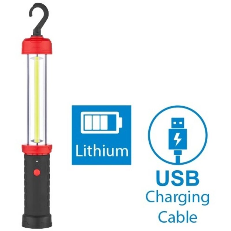 foto del prodotto torcia cob usb 600lm ricaricabile