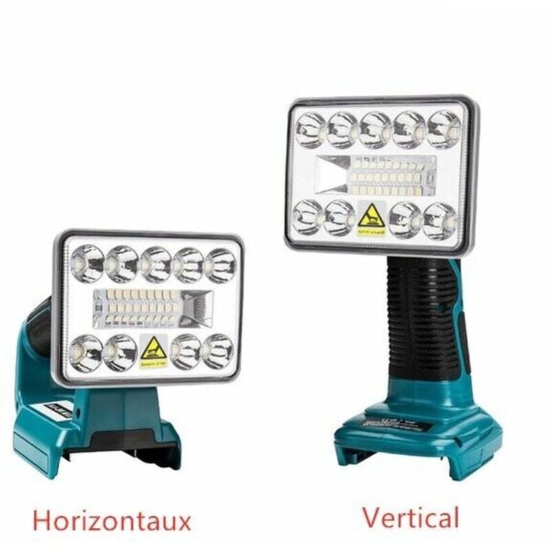 foto del prodotto torcia da esterno con usb per batteria makita verticale da 3 pollici