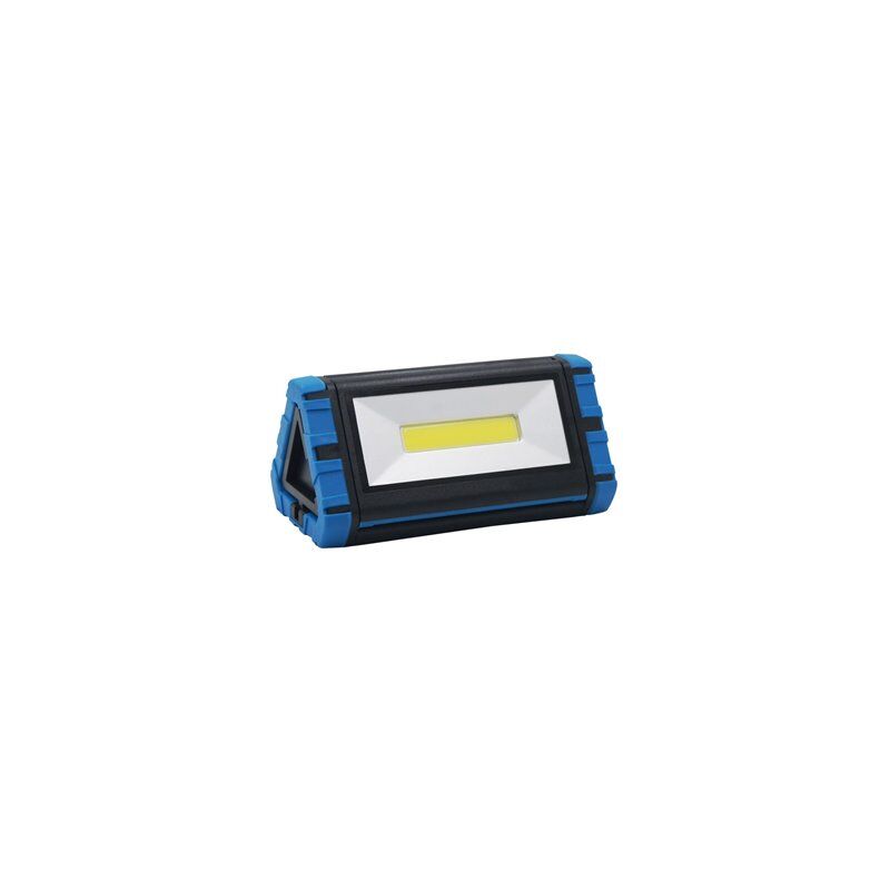 foto del prodotto torcia da lavoro led cob con lame pieghevoli 10w 1000lm con cavo ip54 154x84x75mm colore nero e blu