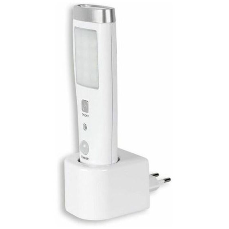 foto del prodotto torcia di emergenza a induzione rilevatore di presenza torcia lampada angolo di rilevamento 60 15 led batteria ricaricabile bianca