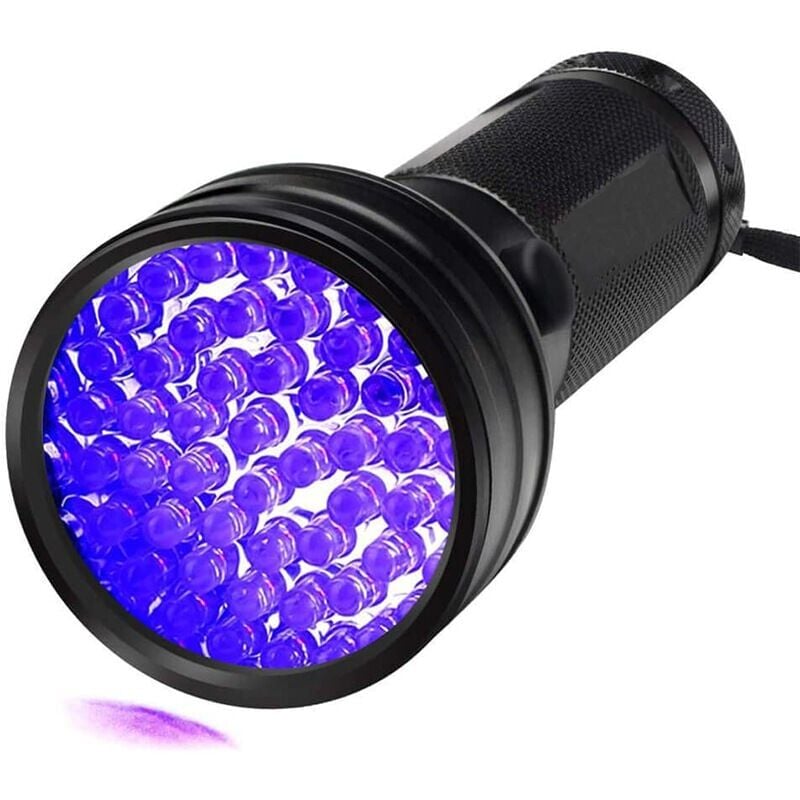 foto del prodotto torcia elettrica a luce nera uv, rilevatore di luce nera ultravioletta per urina di animali domestici per urina di cane gatto, macchie secche, cimici