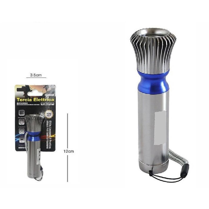 foto del prodotto torcia elettrica ultra luminosa luce 1led impermeabile campeggi jd051 12cm 63364 - - trade shop traesio