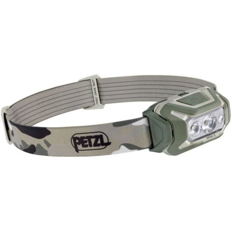 foto del prodotto torcia frontale impermeabile petzl aria 2 - 450 lumen - 3 pile aaa/lr03 incluse - camo