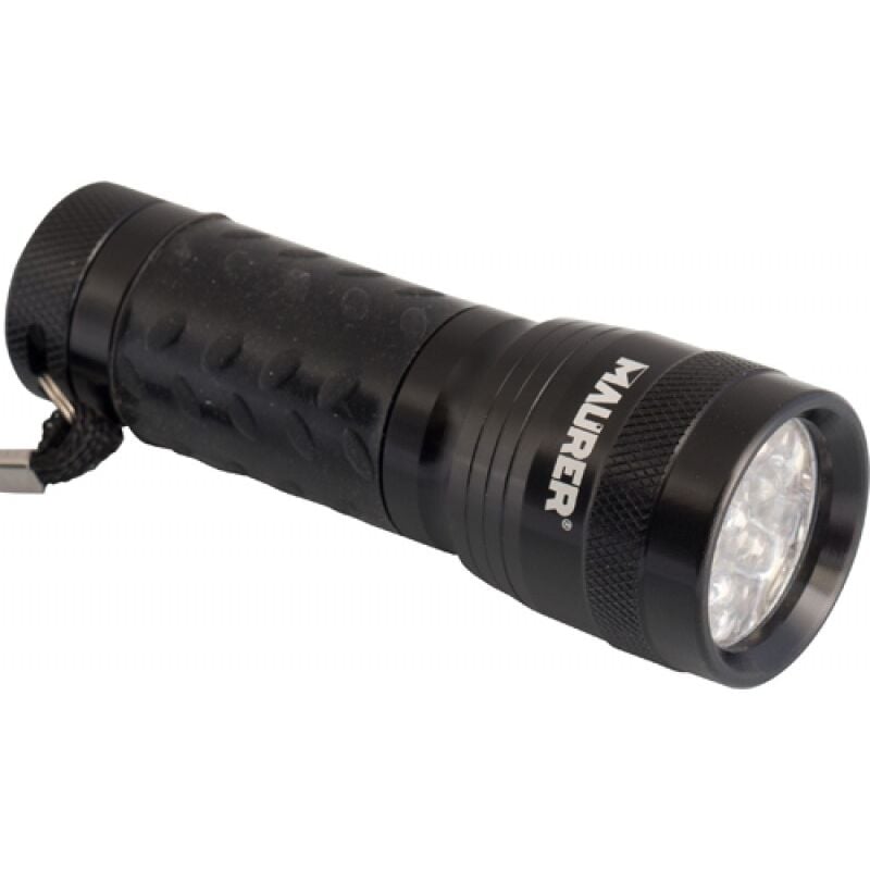 foto del prodotto torcia in alluminio a batteria maurer 14 led alta luminosita con laccetto
