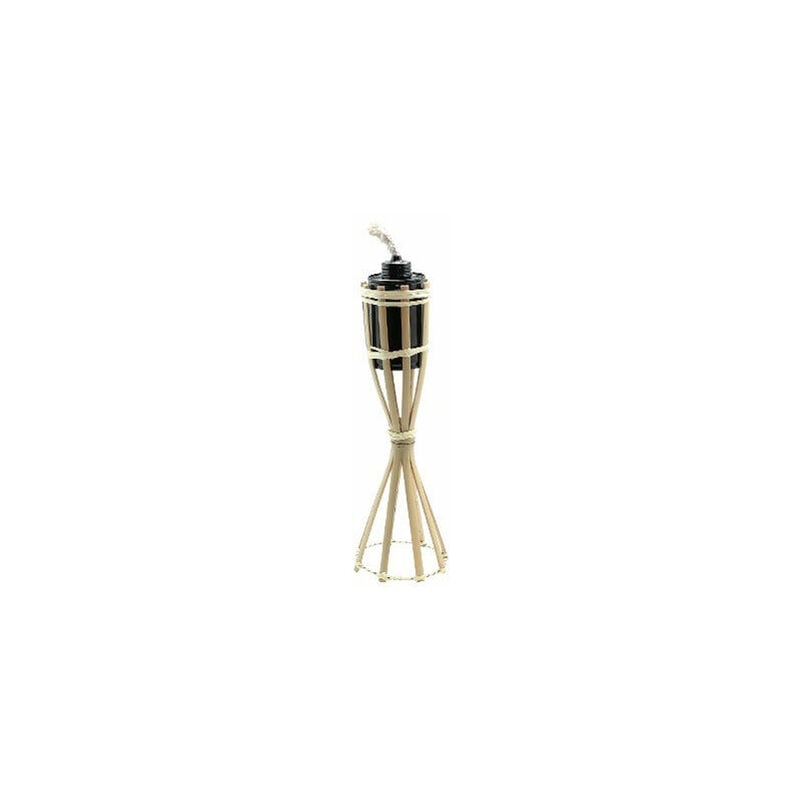 foto del prodotto torcia in bamboo da tavolo con serbatoio in metallo h40 cm brixo