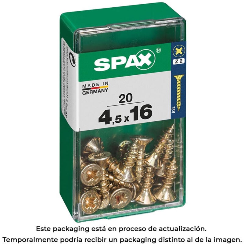 foto del prodotto torcia in legno inossidabile x testa piana 4,5x16 mm scatola 20 unit 