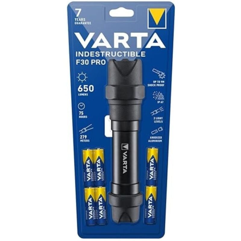 foto del prodotto torcia indistruttibile varta f30 pro