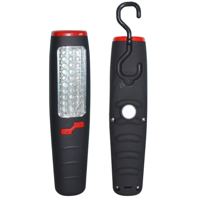 foto del prodotto torcia lampada calamita gancio 37 led 30 led + 7 led per casa auto ufficio - - trade shop traesio