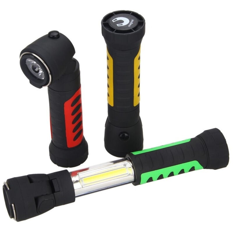 foto del prodotto torcia lampada portatile ricaricabile led strip cob base calamitata allungabile - - trade shop traesio