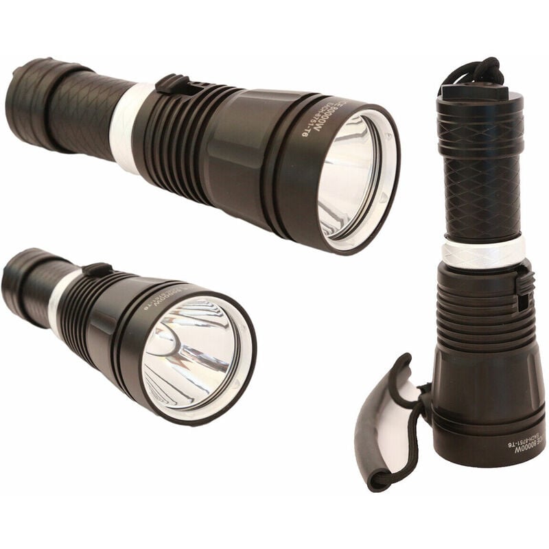 foto del prodotto torcia lampada subacquea led cree t6 ricaricabile immersione bl 8751