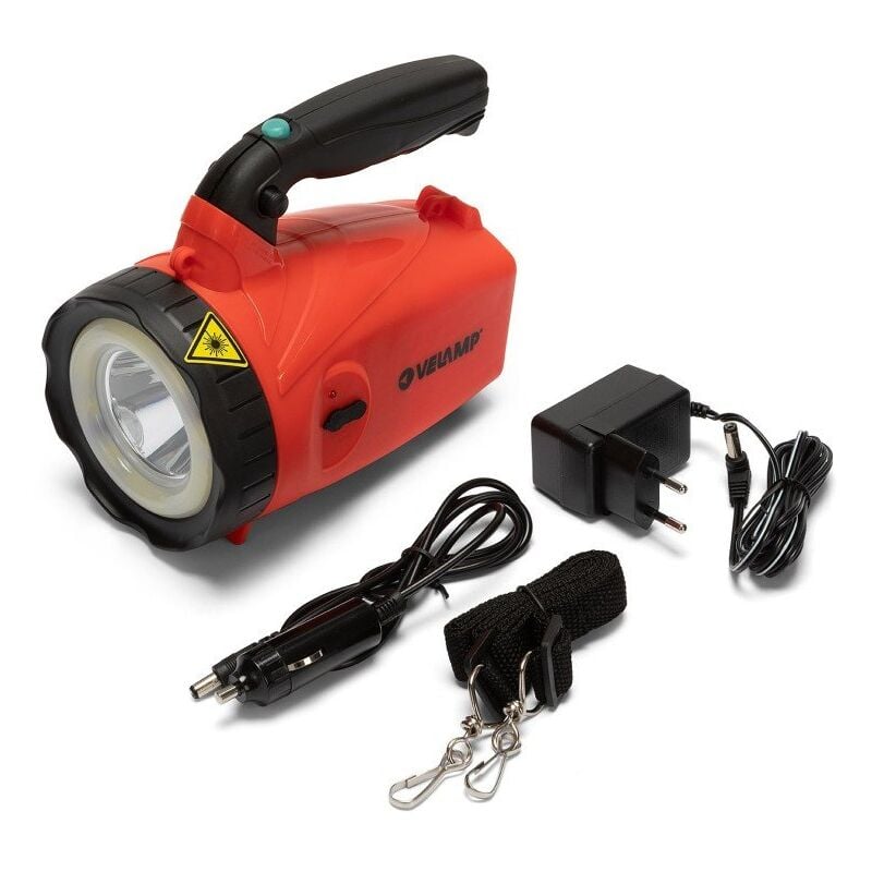 foto del prodotto torcia led a batteria velamp 350 lumen 4v 2ah