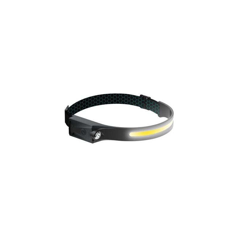 foto del prodotto torcia led cob frontale orientabile 3xaaa 5w 300lm ip65 e portata 50m colore nero