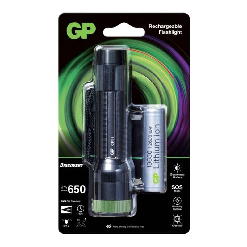 foto del prodotto torcia led cr41 penna 650lm con 1 batteria mini stilo aaa
