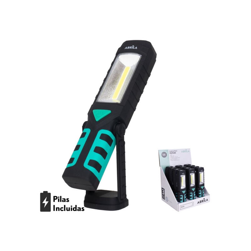 foto del prodotto torcia led dede lavoro foton 3in1 on 2cob emergenza 300lm base magnetica e gancio girevole