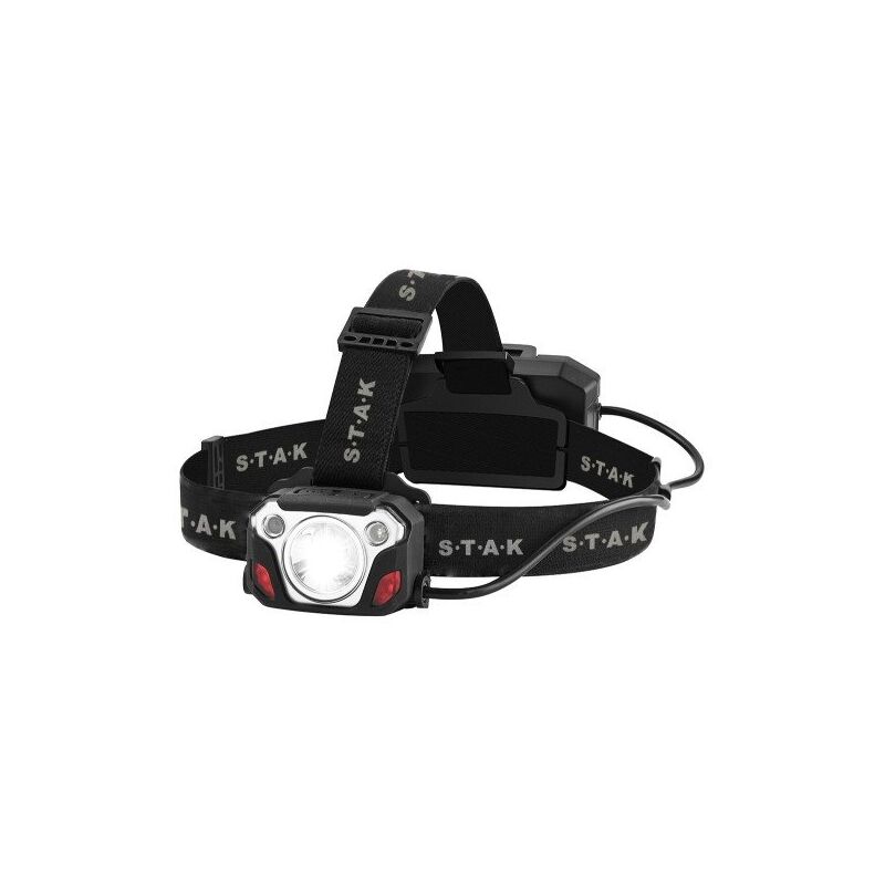 foto del prodotto torcia led frontale caesar, 10w, 1200 lumen, con sensore di movimento e zoom, autonomia 5 ore stak st219