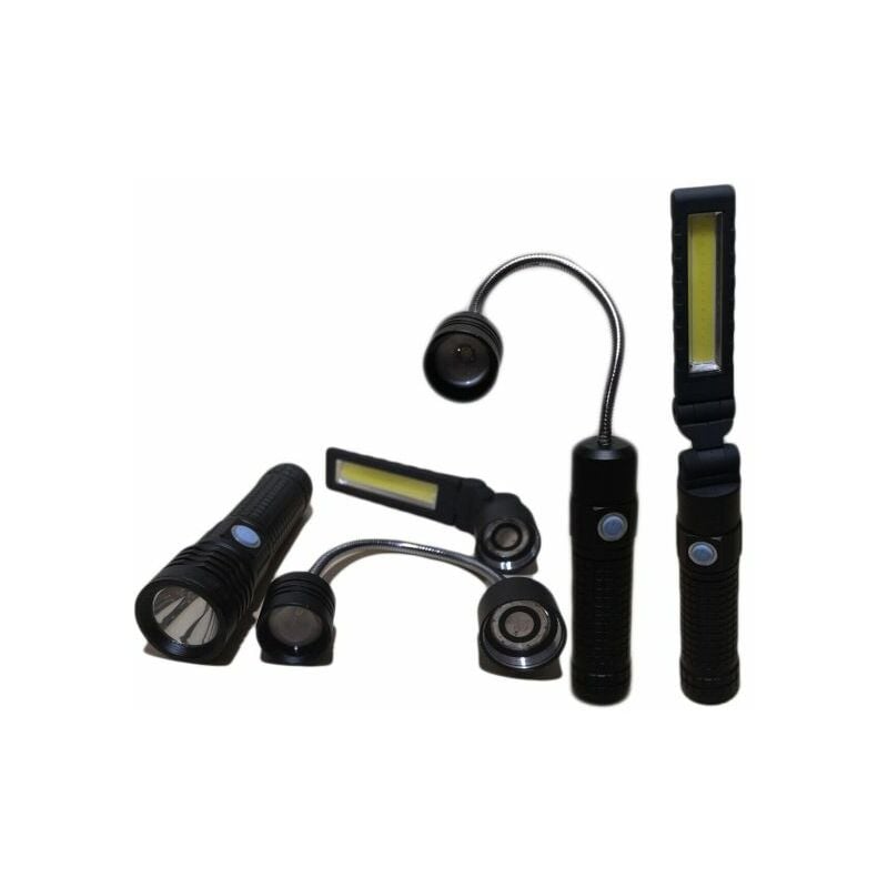 foto del prodotto torcia led multifunzione bl x8 ricaricabile led cree con base magnetica