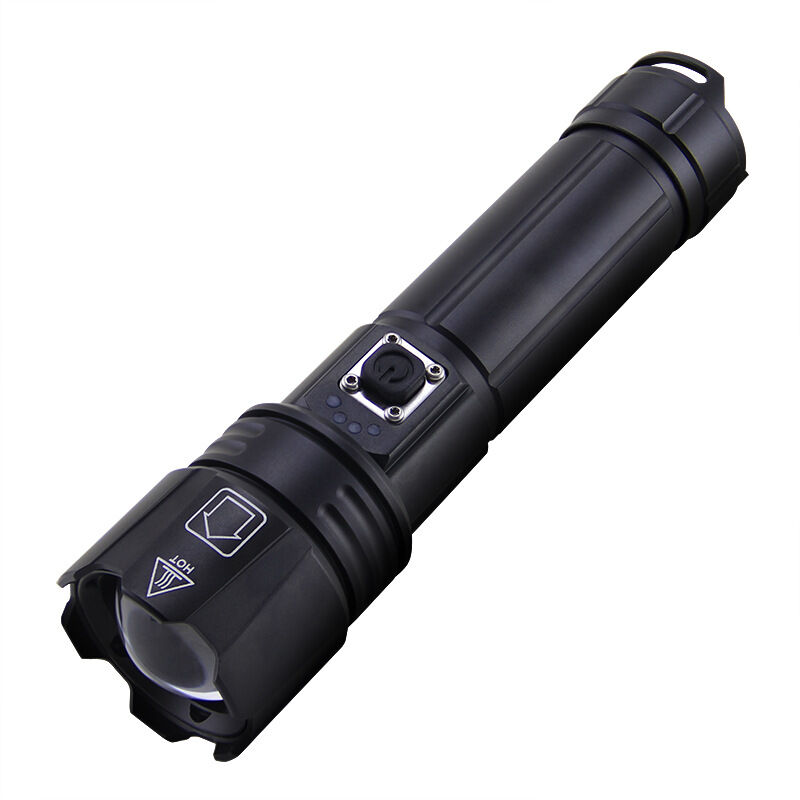 foto del prodotto torcia led ricaricabile impermeabile super luminosa con zoom, 5 modalit 