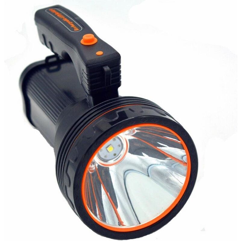 foto del prodotto torcia led ricaricabile super luminosa da 7000 lumen con bordi affilati per prevenire gli animali, unisex giovani, nero, 1
