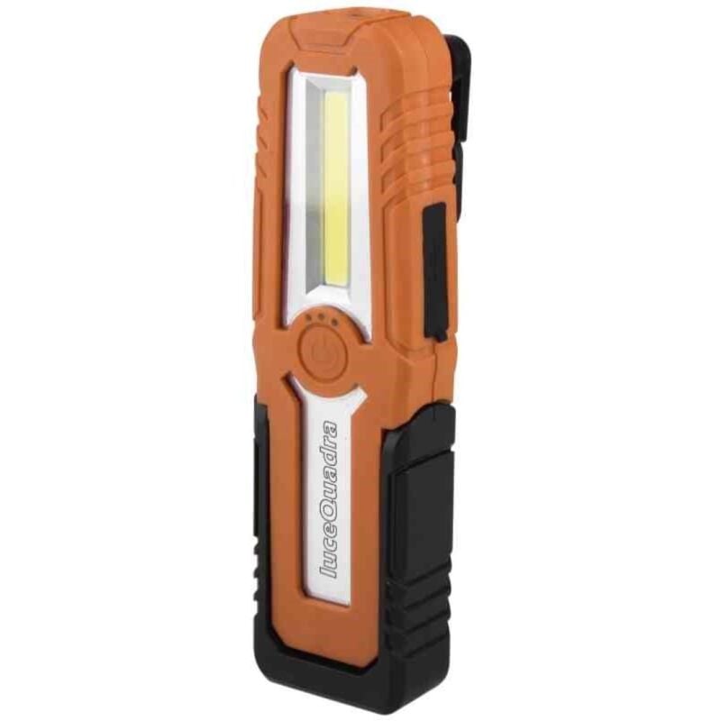 foto del prodotto torcia magnetica con gancio, ricaricabile con power bank per meccanici