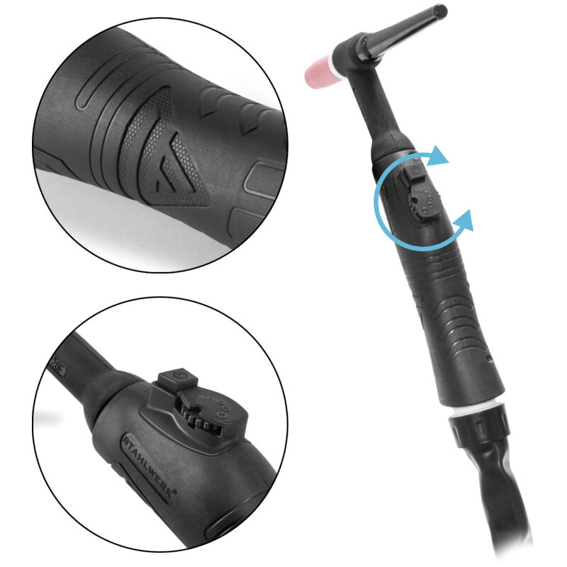 foto del prodotto torcia per saldatura tig wp 26 fr con tubo flessibile da 5 metri per saldatori fino a 200 a stahlwerk