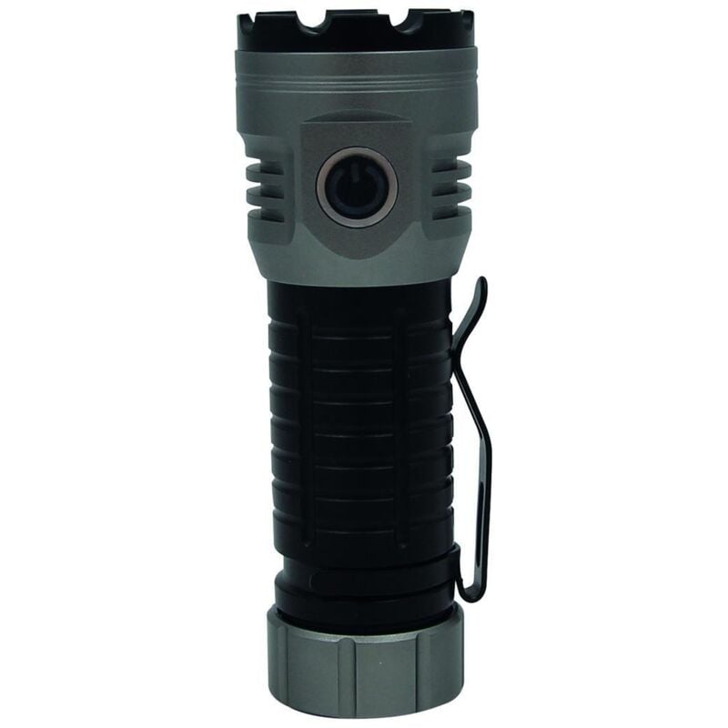 foto del prodotto torcia portatile led cob 30w 3000lm con cavo usb c fascio luminoso fino a 214m ipx4 41x115mm colore nero e grigio