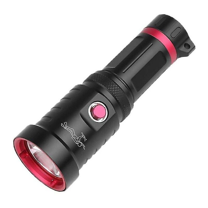 foto del prodotto torcia subacquea, luce subacquea ricaricabile da 5000 lumen, torcia subacquea a led impermeabile ipx8 professionale, luci subacquee sommergibili da