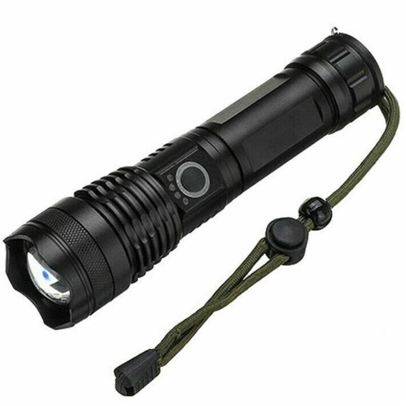 foto del prodotto torcia tattica/militare led cree t6 ricaricabile zoom doppia batteria a90-p50 - - trade shop traesio