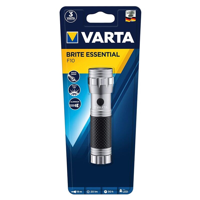 foto del prodotto torcia varta a batteria brite essential f10 20 lm 15608201401
