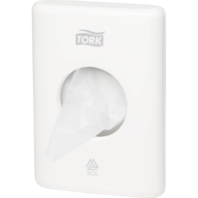 foto del prodotto tork 566000 distributore di sacchetti igienici bianco 1 pz.