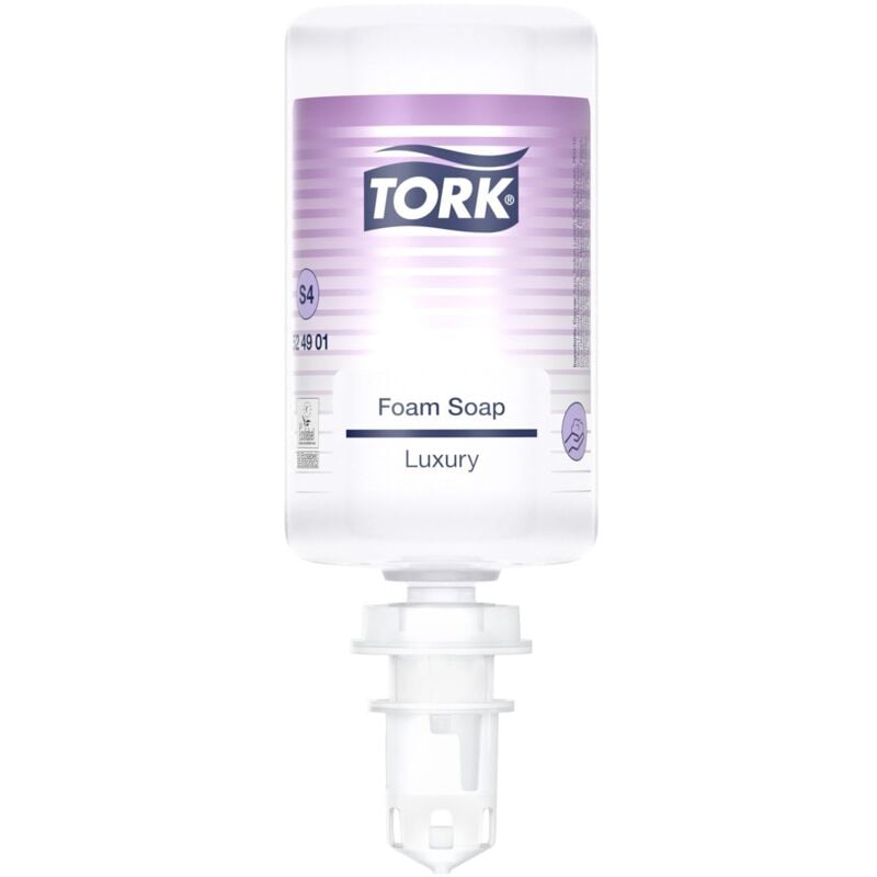 foto del prodotto tork - sapone a schiuma luxury s4, fragranza floreale, 1000 ml, 524901