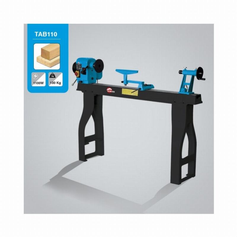 foto del prodotto tornio elettronico per legno 1100mm con base in ghisa leman tab110