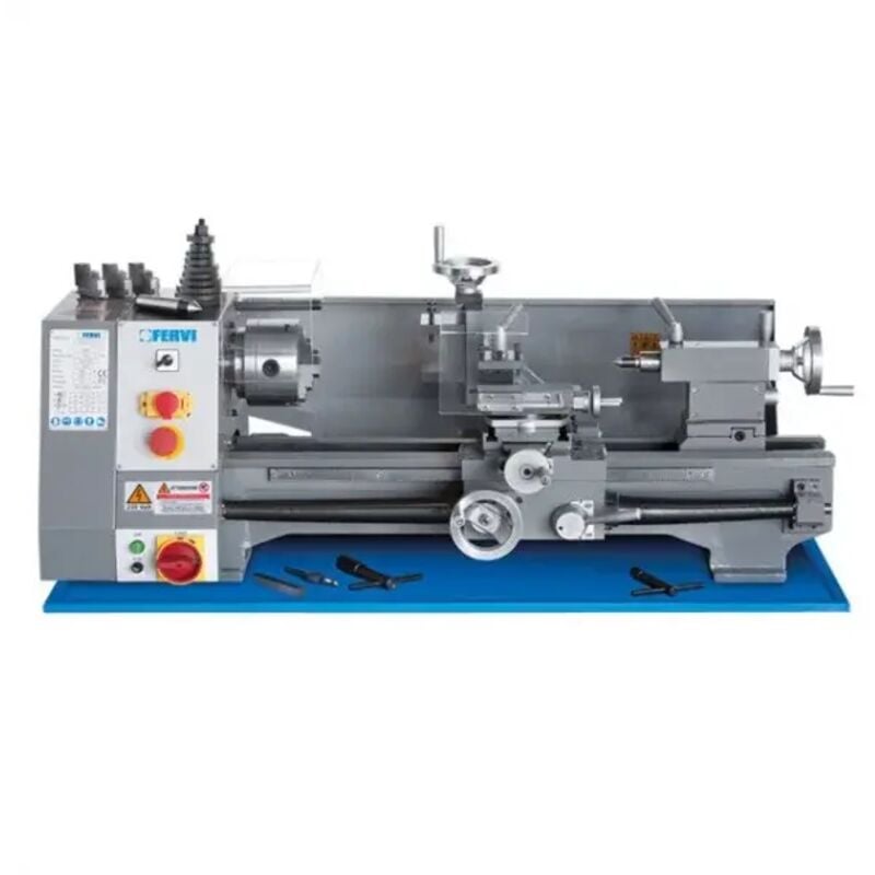foto del prodotto tornio parallelo ferro metallo con dispositivo di fresatura fervi 0657