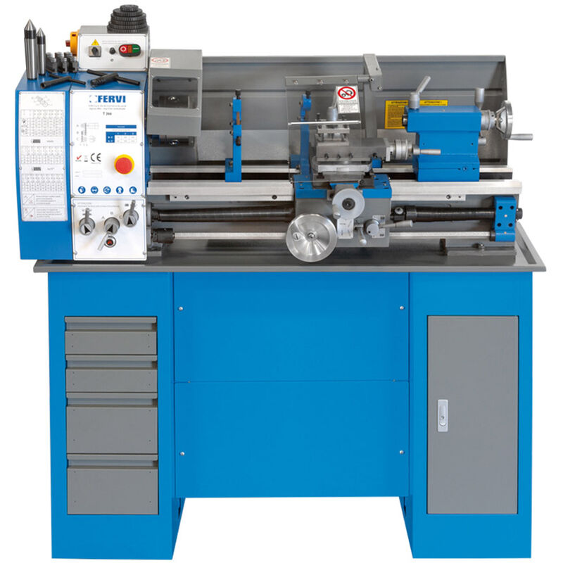 foto del prodotto tornio parallelo fervi t700 per metallo cambio velocit a cinghia 230v pb 26 mm