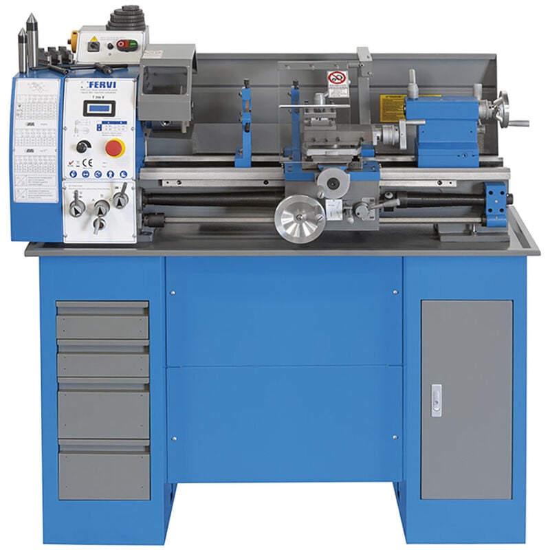foto del prodotto tornio parallelo fervi t700v per metallo cambio a velocit variabile 230v pb 26 mm