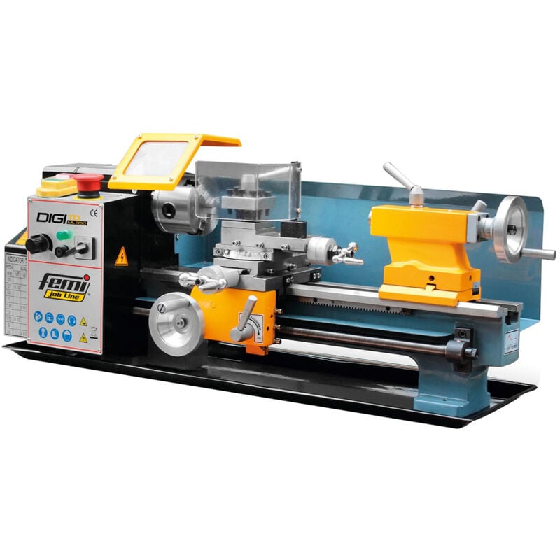 foto del prodotto tornio per metallo parallelo digito ml350 0,5kw mandrino 100mm femi